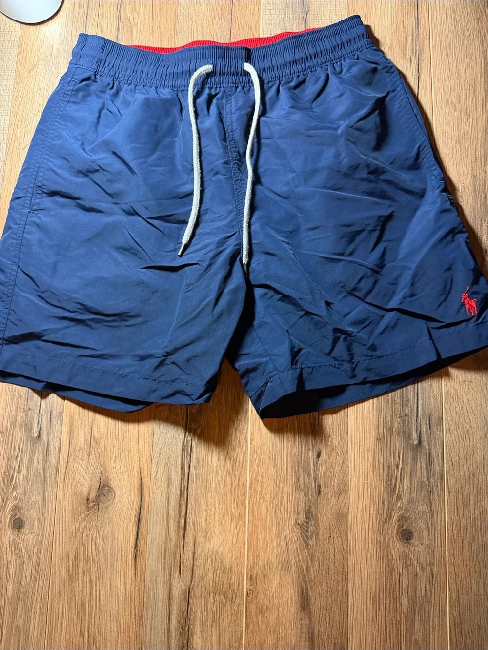 Polo by Ralph Lauren Navy Swim Trunks with Red Accent
